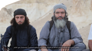 A still from the ISIS propaganda video calling for the deposition of the Turkish government.